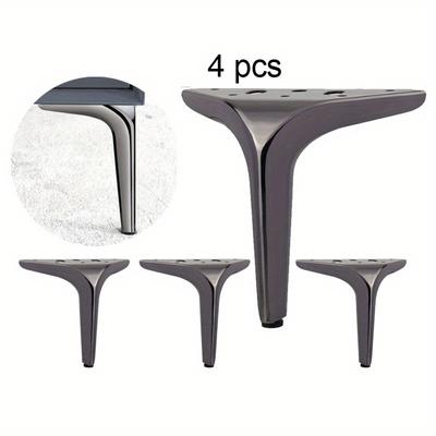 4pcs Furniture Leg Metal Home DIY Heavy Duty Replacement Feet for Bookshelf Sofa Cabinet Chair Couch Coffee Table Desk Bench Nightstand Etc