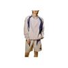 Li Ning Color Block Letter Stand Collar Pullover Sports Loose Sweatshirt Men Sweatshirt Off-White Shadow-Purple Blue ATLU035-1