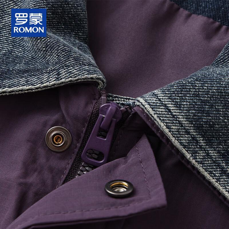 ROMON Men's Casual Fake Two-Piece Lapel Jacket