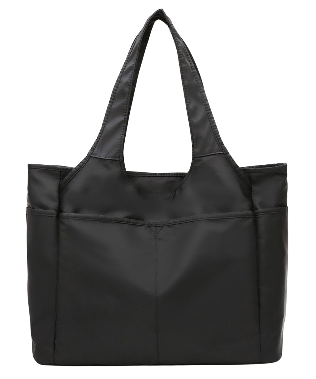 

Tote 10 Water Travel [Windfeel] Bag, Pockets, A4, Bag, Zippered, Repellent, Nylon, (Black) чорний