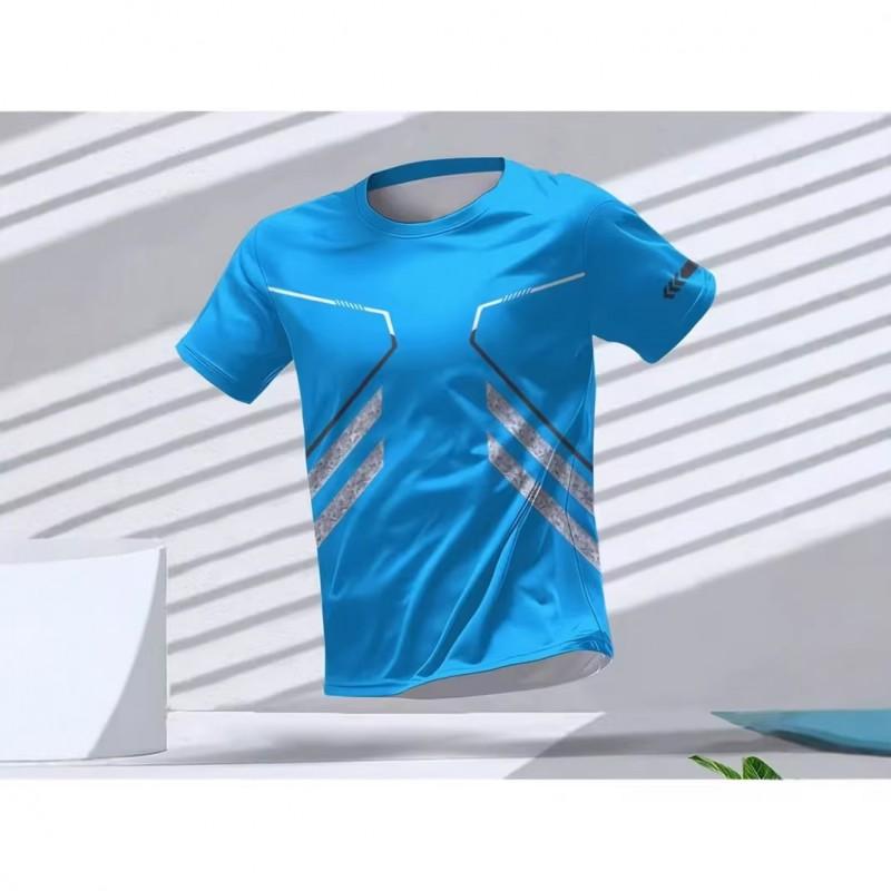 Mens 3D Digital Print Athletic Running Tee - Breathable Quick Dry Short Sleeve T-Shirt Workout