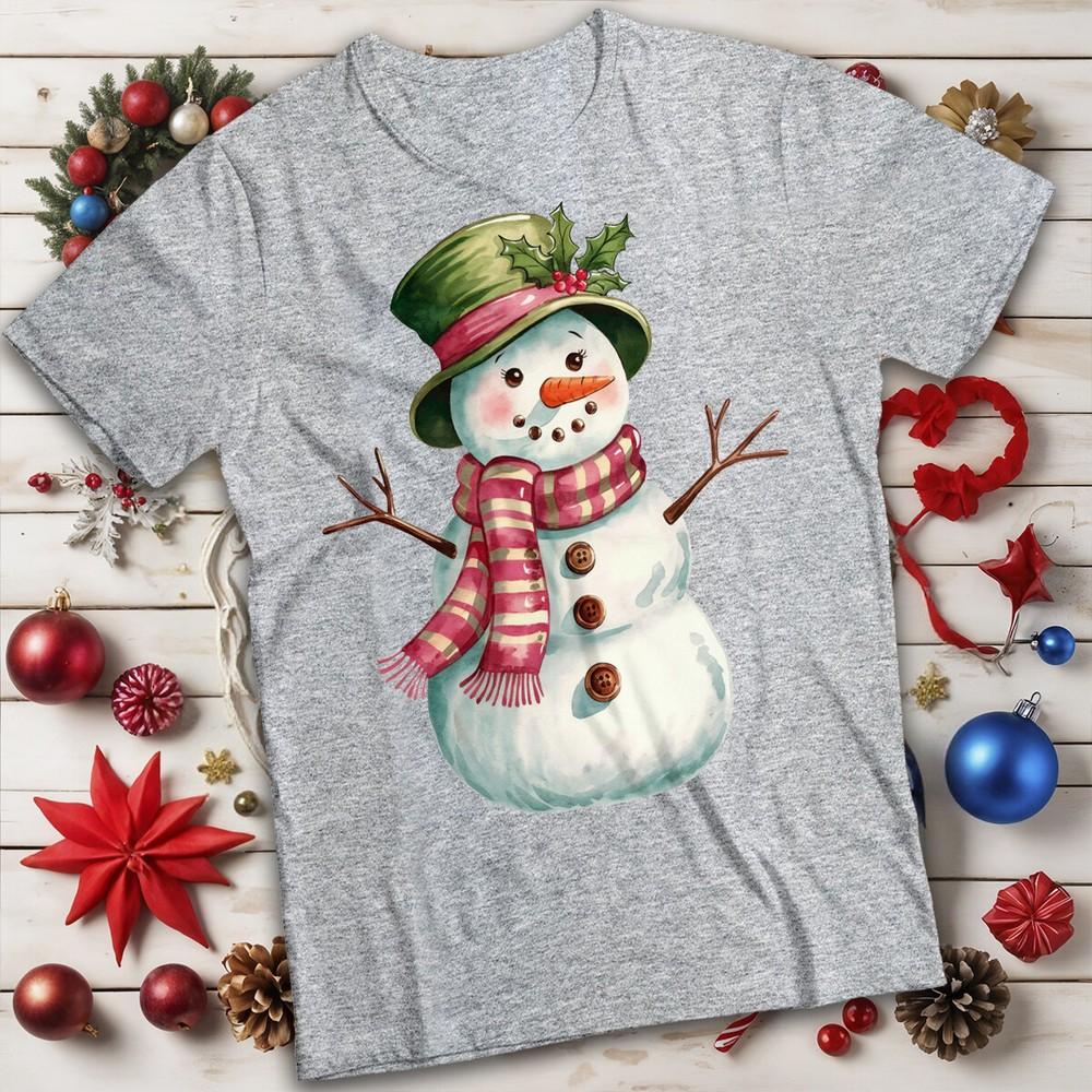 Unisexs and Unisexs Cute Winter SnowUnisex Christmas TShirt Tee MC