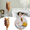 Playing Cat Wall Decals Orange Cat Sticker Decals For Walls Cars Toilet And More Retail Workout Stickers For Water Bottle