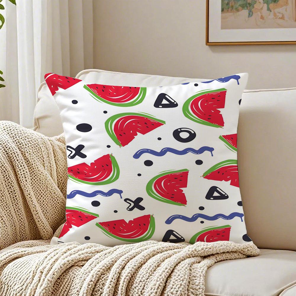 Full Print Pattern of Fruits Cushion Cover Pillowcase Antidustmite Living Room Sofa Decor Cushion Room