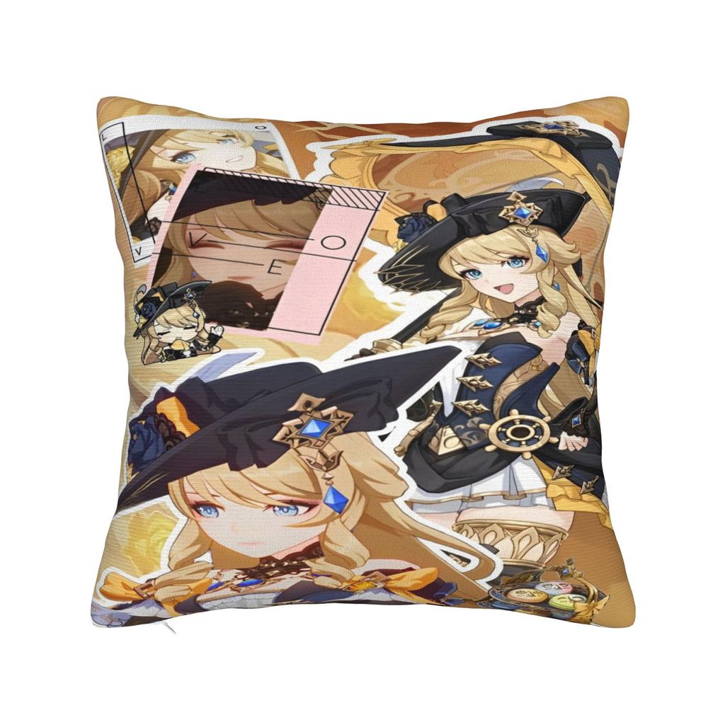 genshin impact game Printed Pillowcase Cushion Cover  Throw Pillow Cover Soft and Sweet Bed Decor Square Multi Size
