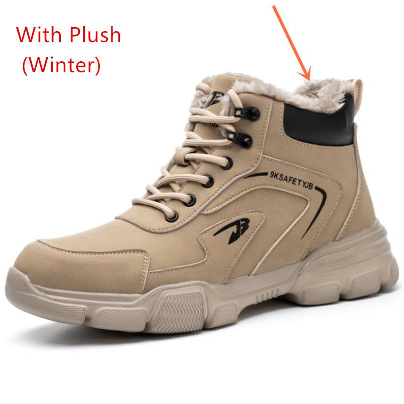 winter safety shoes puncture proof high top boots for work anti-shock and anti-perforation work shoes men waterproof work shoes