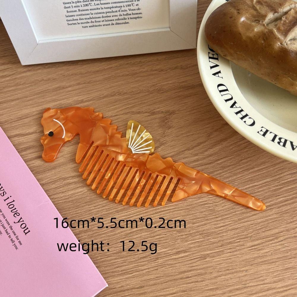 Wide Toothed Acetate Comb Fruit Design Barber Shop Comb Portable Hairdressing Comb  Women