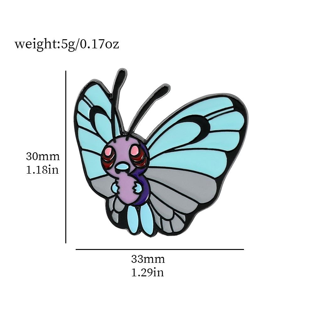 Creative Pokémon Butterfly Metal Badge Pokémon Pokémon Butterfly Bag Brooch
