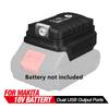 Dual USB Battery Converter Adapter For Makita 18V Li-on Battery with LED Light
