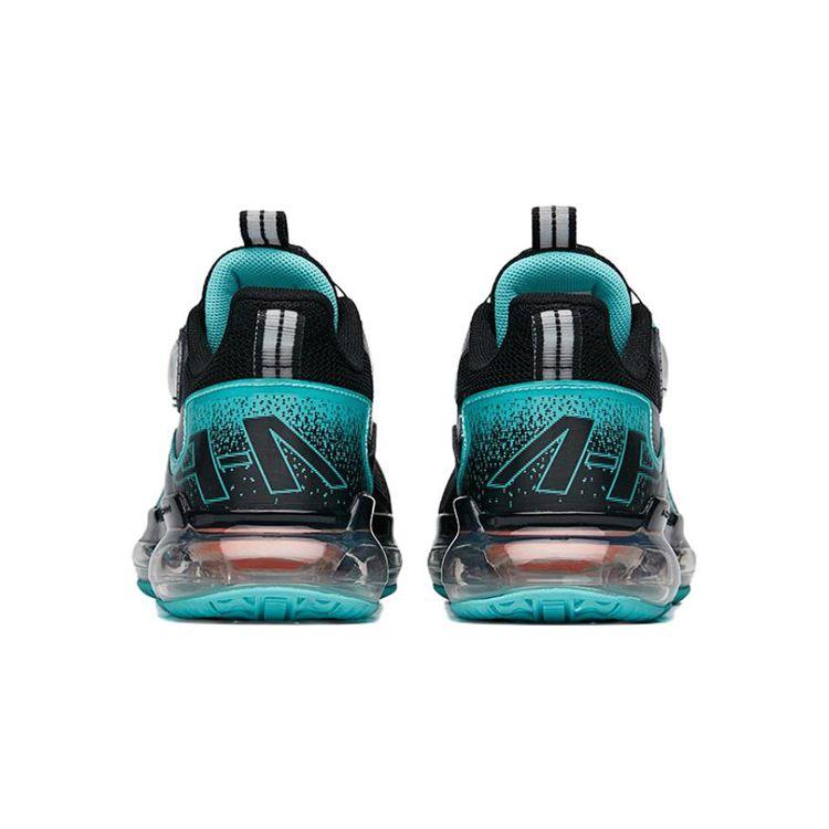 Anta Mesh Cushioning Shock Absorption Non-Slip Wear-Resistant Breathable Low-Top Running Shoes Kids sneaker Black Green 312235502-3