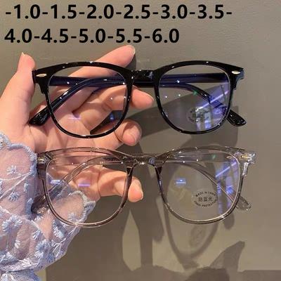 Vintage brýle Leopard pro krátkozrakost Ženy Muži Černý rám Průhledné dioptrické brýle pro krátkozraké brýle Počítačové brýle