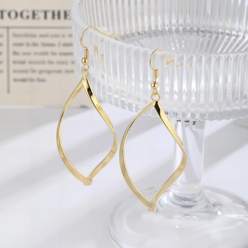 Chic Leaf Earrings for Women,Gold/Silver Cubic Zirconia Huggie Leaf Dangle Earrings Dainty Hypoallergenic Earring Jewelry Birthday Gifts