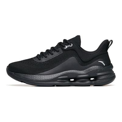 Training Series Fabric Shock Absorbing Breathable Lightweight Low Top Running Shoes Men Sneaker Black Silver 912217704-2