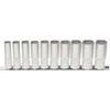1/2" Set di Bussole Esagonali, Lunghe 10 Pezzi, 10-21 Mm