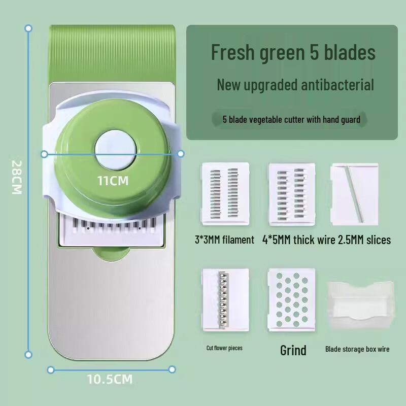 Abay Multifunctional Vegetable Chopper and Slicer with 5 Blades