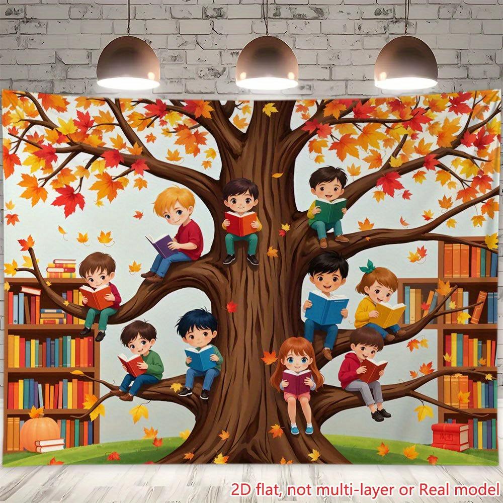 2D flat printing party banner 1 piece Qiu Shu reading background banner High-definition printed backgroundzyc