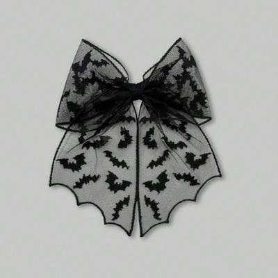 Goth 1ks Gotický Styl Mašle Krajka Netopýr Dekor Vlasová Spona Valentýnské Skřipce Drápy Vlasové Spony Sponky do Vlasů, Halloween