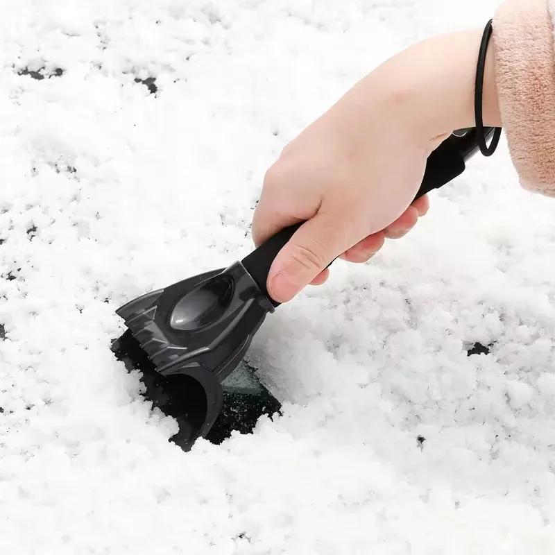 Winter Portable Auto Vehicle Ice Scraper Tools Hand Plastic Snow Shovel Brush Car Windshield Snow Sweeping Brush Snow Shovel