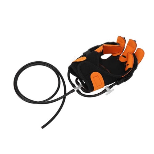 Rehabilitation Robot Gloves, XS/M/L Sizes, Finger Rehabilitation Trainer Replacement Gloves, Resin Fiber Gas Valve Robot Splint Gloves for Stroke, Lef