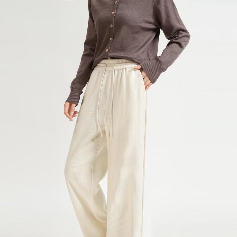 Women's Relaxed Fit Drawstring Straight-Leg Casual Pants