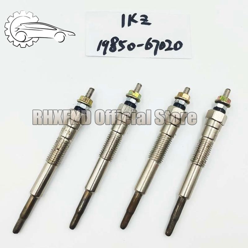 4PCS 19850-67020 19850-67030 Glow Plug For Toyota CAMRY LITEACE TOWNACE HILUX 4RUNNER LAND CRUISER Hiace 3.0L 1KZT 1KZTE T
