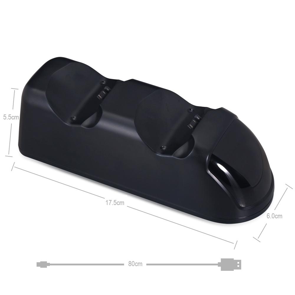 PS4 Controller Charger Dock,P4 Dual Controller Charging Station, PS4 Controller Accessories Black