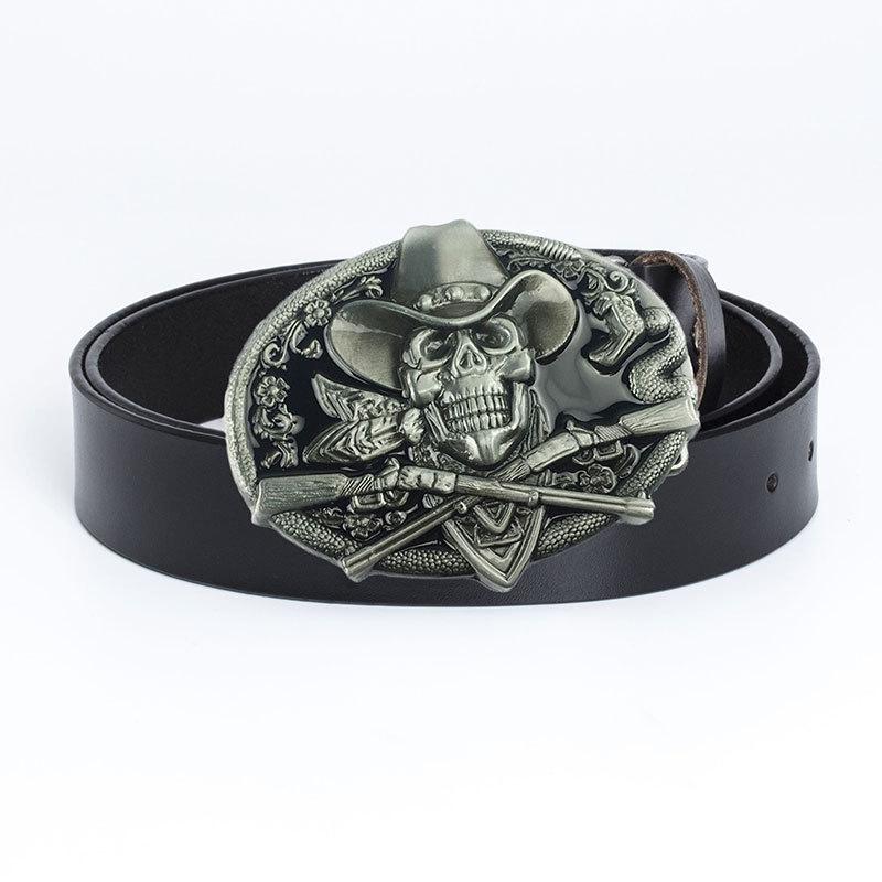 Trendy Men's Retro Cowhide Leather Belt - Genuine Casual Style for Trousers