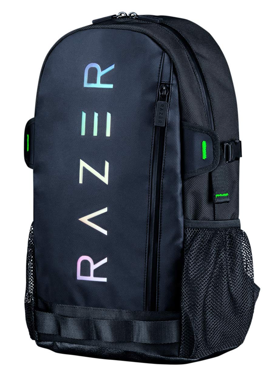 

Razer Игровой рюкзак Rogue Backpack V3 13 дюймов Chromatic Edition для защиты от истирания, голографический логотип, авторизованный дилер - 13-дюймовые ноутбуки, водонепроницаемый,