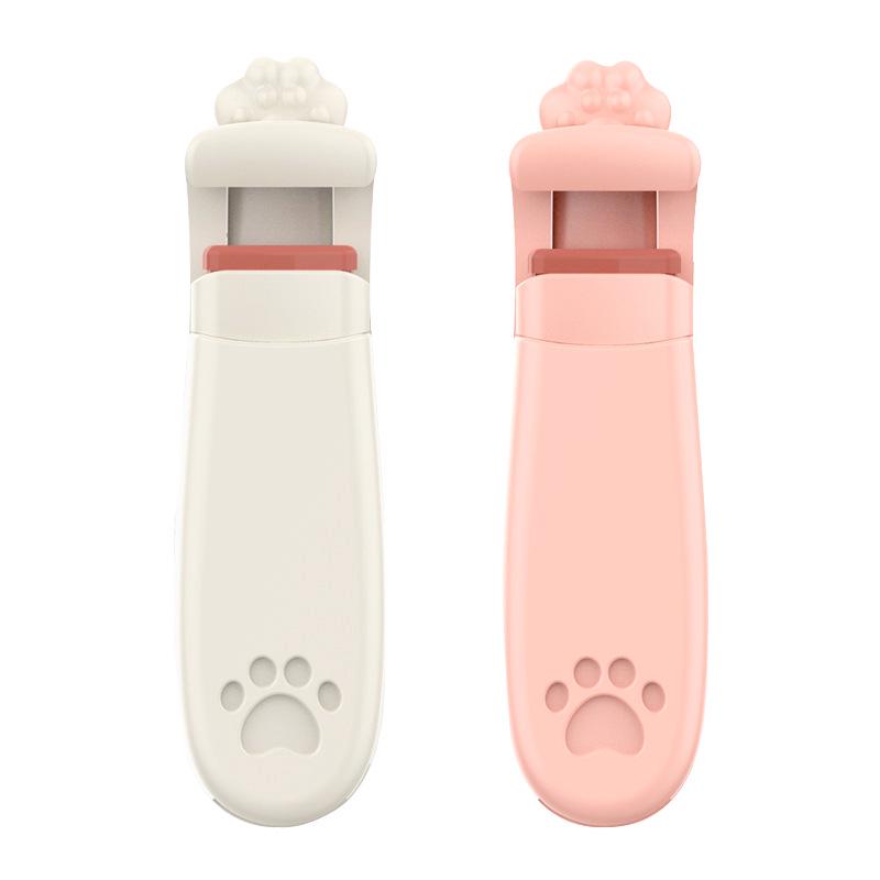 Xuebei'er Wide-Angle Cat Paw Eyelash Curler – Portable, Long-Lasting Beauty Tool for Women