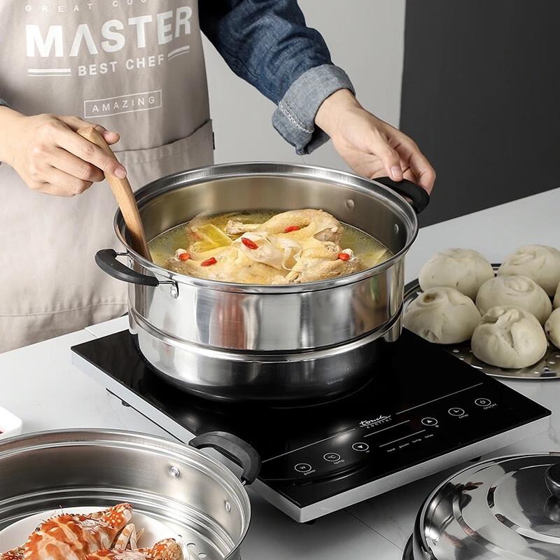 San Jia Long 28CM Multi-functional Stainless Steel Steamer Pot