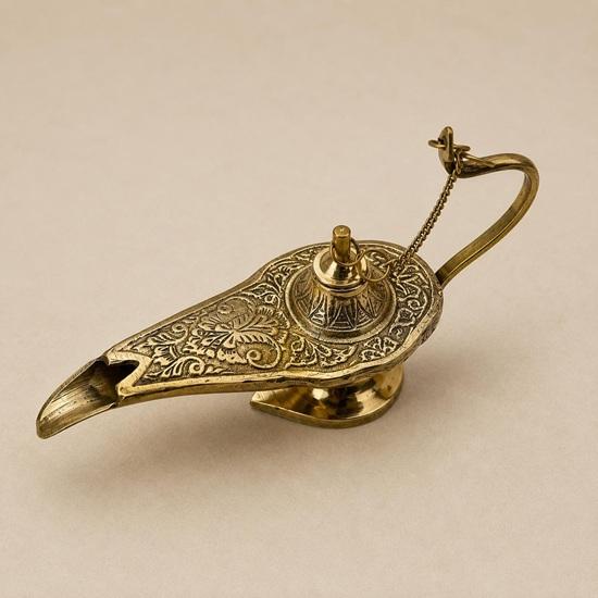 Brass Aladdin Genie Lamp Arabian Magic Oil Lamp Handmade Decorative Decor