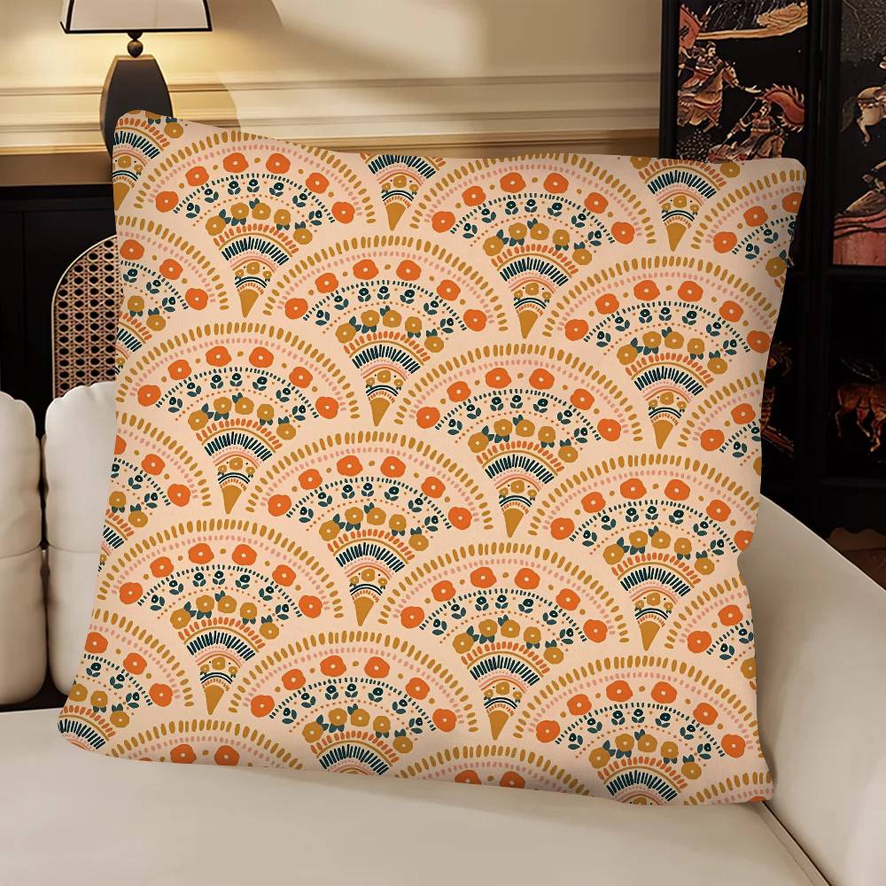 Flowers Pillow Case Fashion Square Pillowcase Bedroom Sofa Room Ins Decoration Leisure