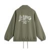 Li Ning Sports Fashion Series Versatile Comfortable Casual Simple Polo Letter Print Outdoor Windbreaker Men Outerwear Muddy-Olive AFDU991-4