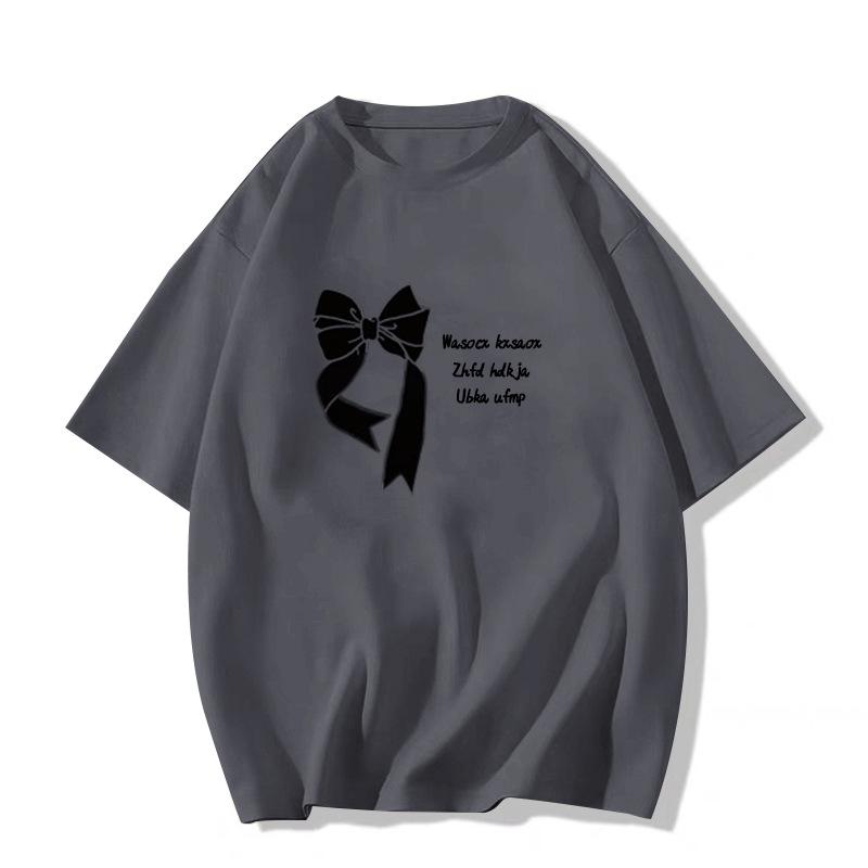 Large size summer design pure cotton short-sleeved t-shirt women's new loose Hong Kong style chic niche t-shirt top