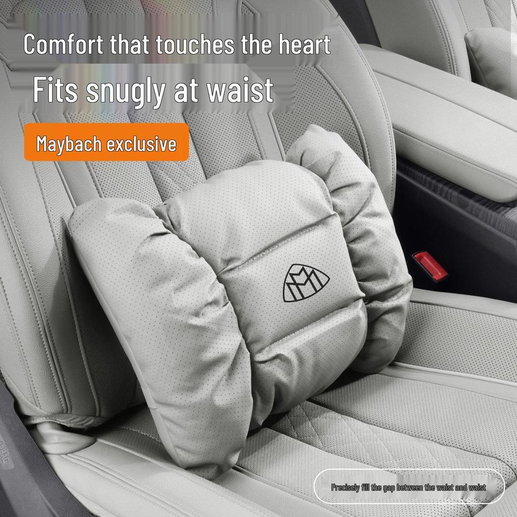Mercedes-Maybach White Headrest & Lumbar Neck Pillow Set