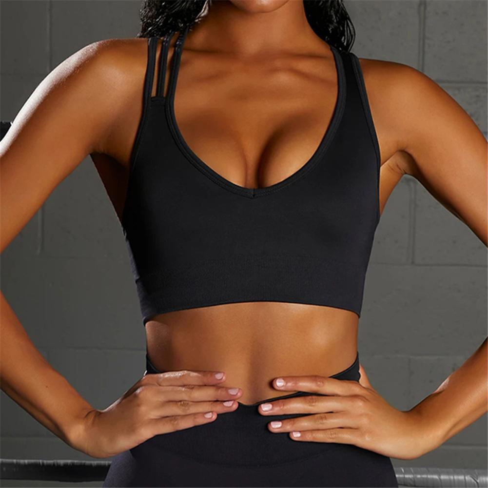 

Женский топ для йоги, спортивный бюстгальтер для фитнеса, укороченная майка XL