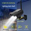 Rotating Solar-Powered LED Light with Camera-Simulated Sensor & Waterproof Design