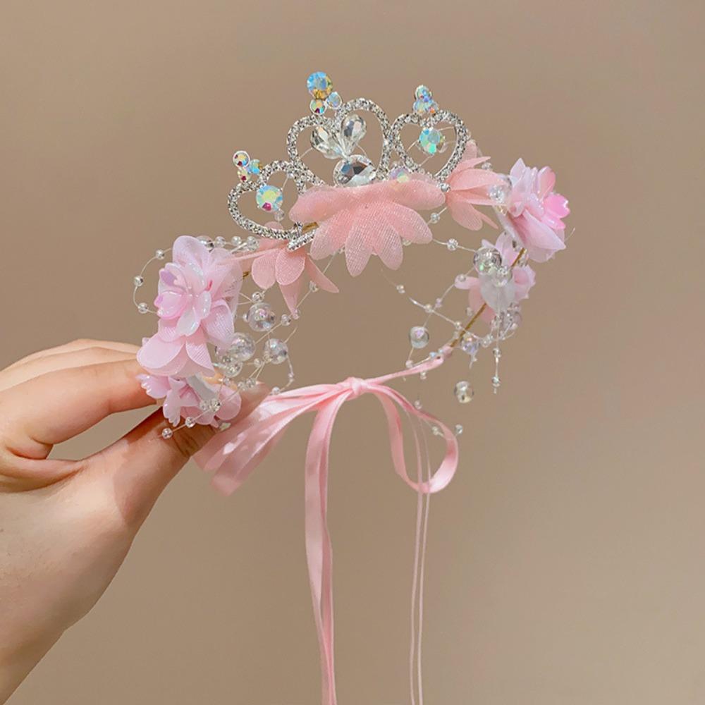 Party Headwear Artificial Flower Crown Sweet Wedding Headband New Floral Hair Hoop  Girls Gift