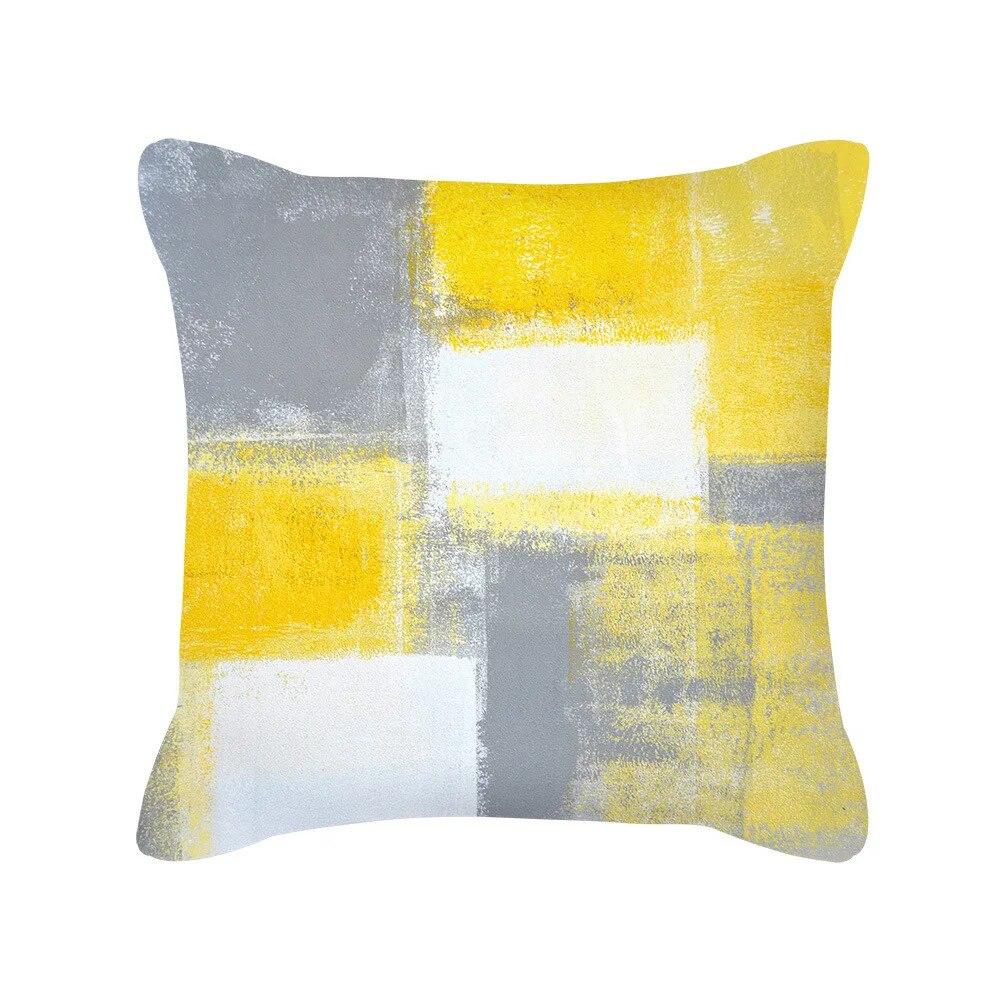 45x45cm Modern Abstract Art Blue Green Yellow Throw Pillow Cover Living Room Sofa Office Car Lumbar Cushion  Home Decor
