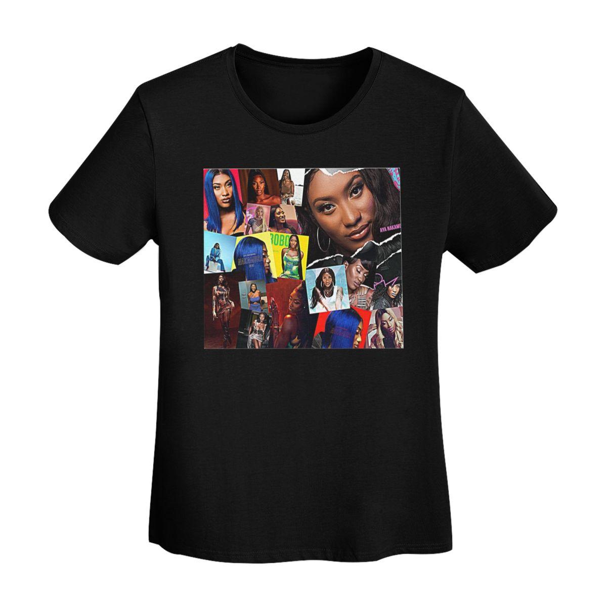 

Aya Nakamura TShirt Women Short Sleeve T Shirts Crew Neck Clothing Cotton Summer Tees Streetwear 4XL