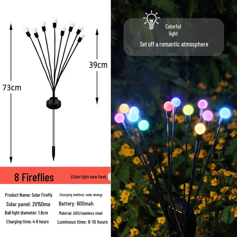 LED Solar Firefly Garden Stake Lights for Outdoor Decoration