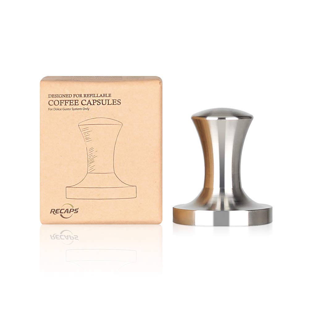 RECAPS Stainless Steel Coffee Press Hammer Coffee Accessories Compatible with Dolce Gusto Capsule Coffee Reusable Coffee Capsule 41.8mm Espresso