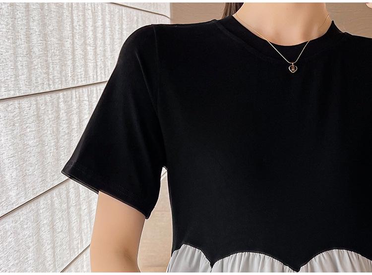 2026 Summer Maternity Patchwork Short-Sleeve Dress