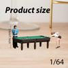 Mini Billiards Scene Hand Painted Figure Model Diorama Decoration Gift Resin Miniature Figurines for
