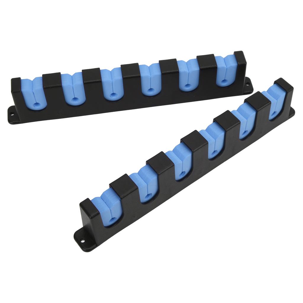 Wall Mounted Fishing Rod Rack Chemical Resistant Vertical 6 Fishing Rod Holder with 4 ScrewsBlue