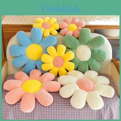 Multi Colored Daisies Flower Shapes Pillows Cushion For Home Office And Bedside Use