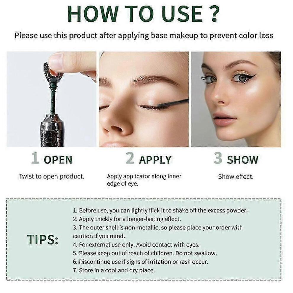 (Schwarz) Kohlpuder Eyeliner - 100% natürlicher ägyptischer Stil Eyeliner in Puderform Make-up