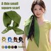 Korean Sweet Luxury Square Scarf For Women Elegant Women's Headband Neckerchief Fashion Thin Breathable Hair Scarf Bandana Shawl