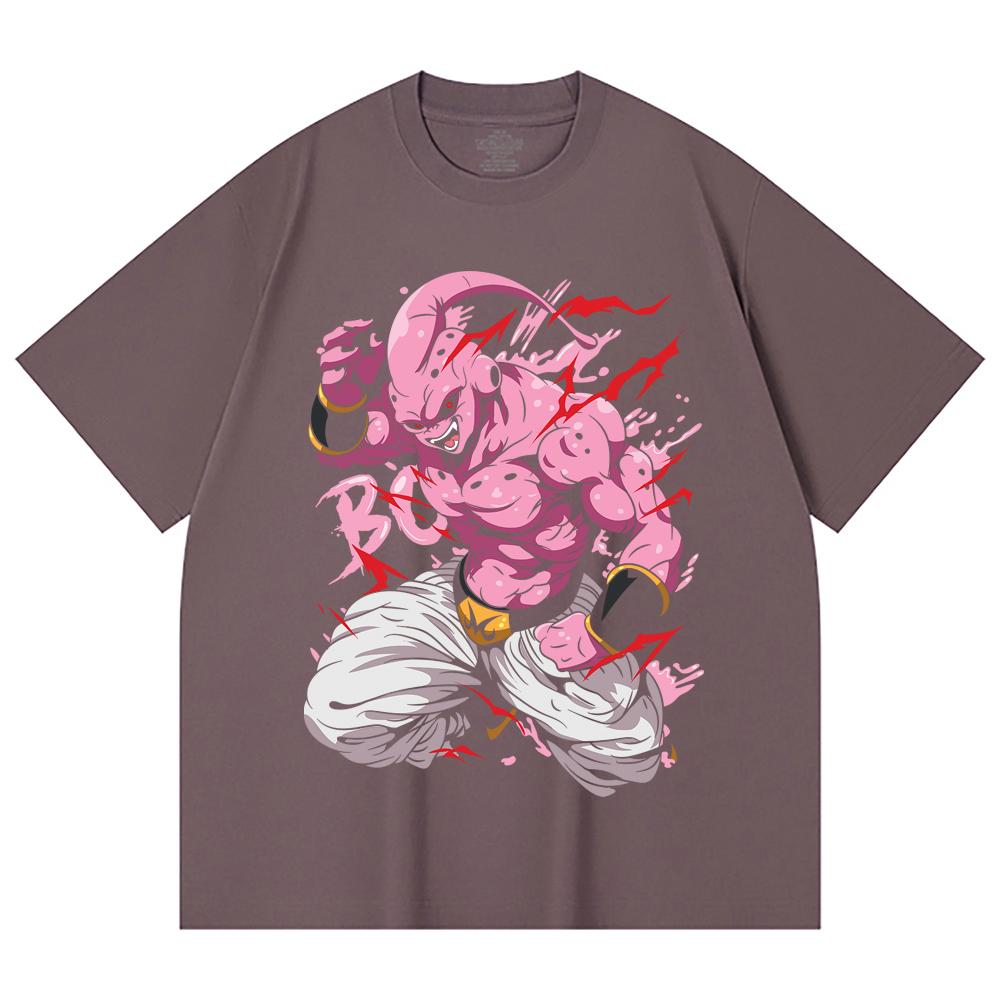 230 Gsm 100% Cotton Dragon Ball V13 Majin Buu Print Unisex Heavy Cotton T Shirt