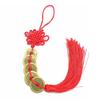 1Pcs Red Chinese Knot Lucky Charm Ancient Coin Pendant Decoration Collection Gift Keychain